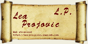 Lea Projović vizit kartica